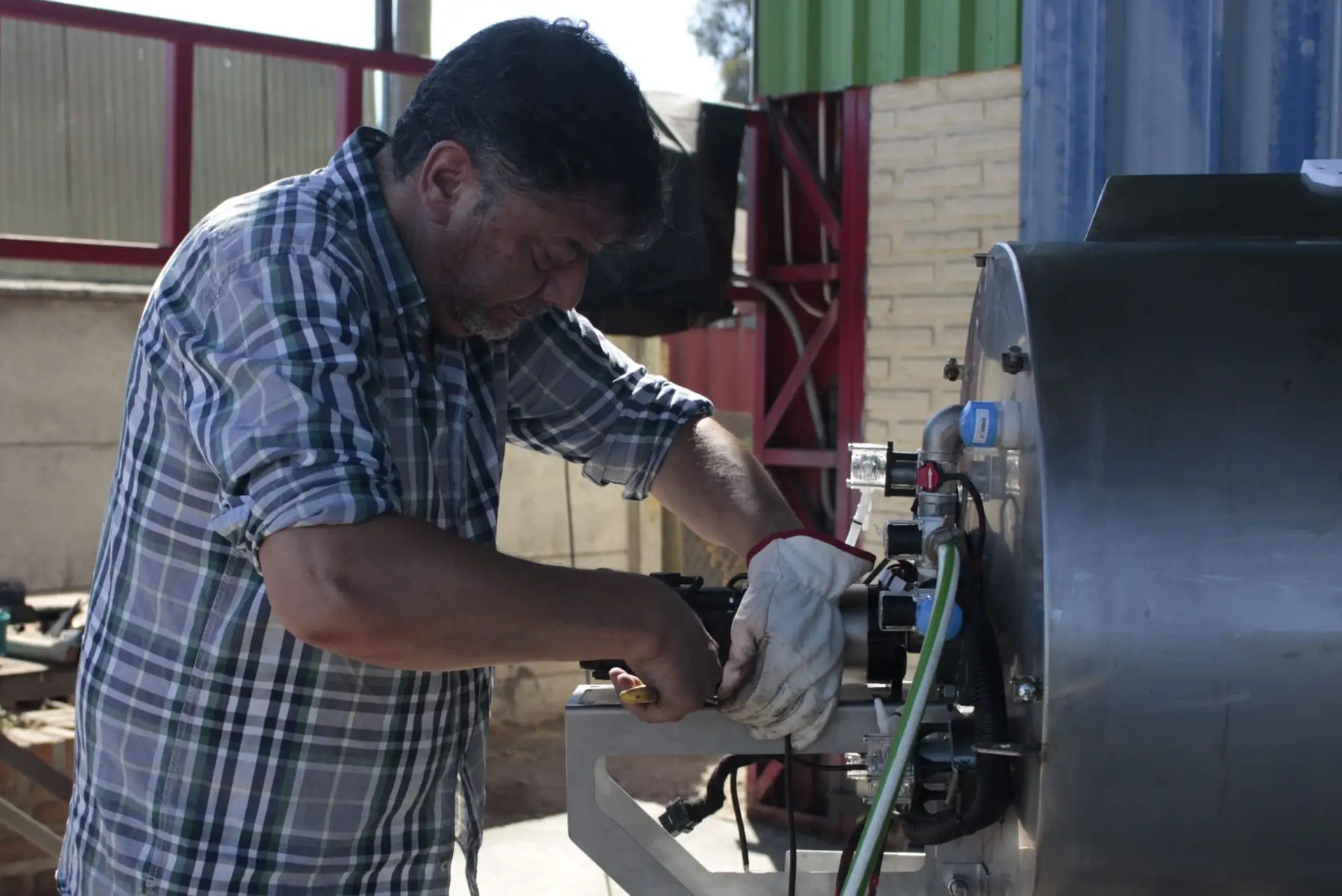 Cableado eléctrico del motor inverter — lavadora industrial Ronda